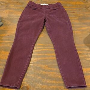 Signature by Levi Strauss Plum Skinny Drawstring Pants - Deep Plum